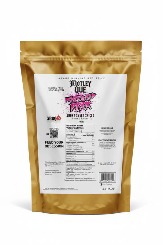 Pork & Rib Fixx on gold bag