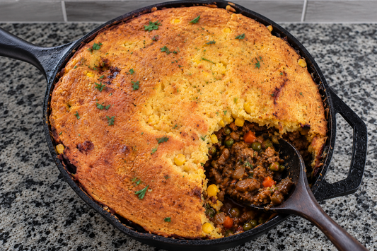 Wild Game Cornbread Pot Pie | Cast Iron Oven or Smoker Recipe