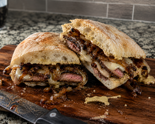 Garlic Butter Steak Sandwich with Motley Mustard Aioli