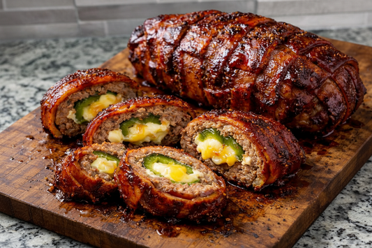 Smoked Bacon-Wrapped Jalapeño Meatloaf