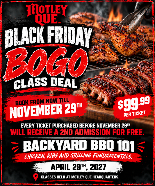 Backyard BBQ 101 – Chicken, Ribs Grilling Fundamentals | April 29, 2027