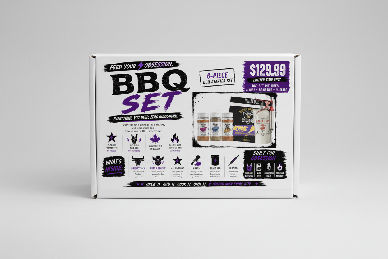 BBQ Set White Box Mockup