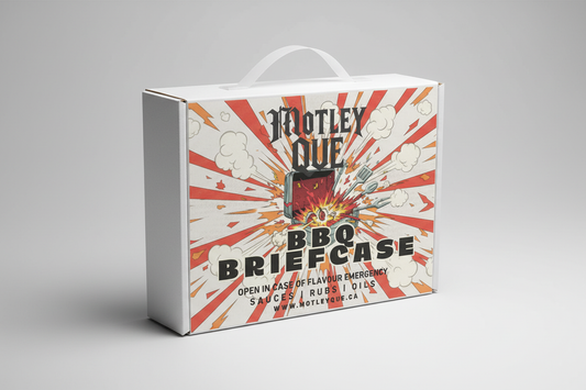 Motley Que White Cardboard Briefcase Front View