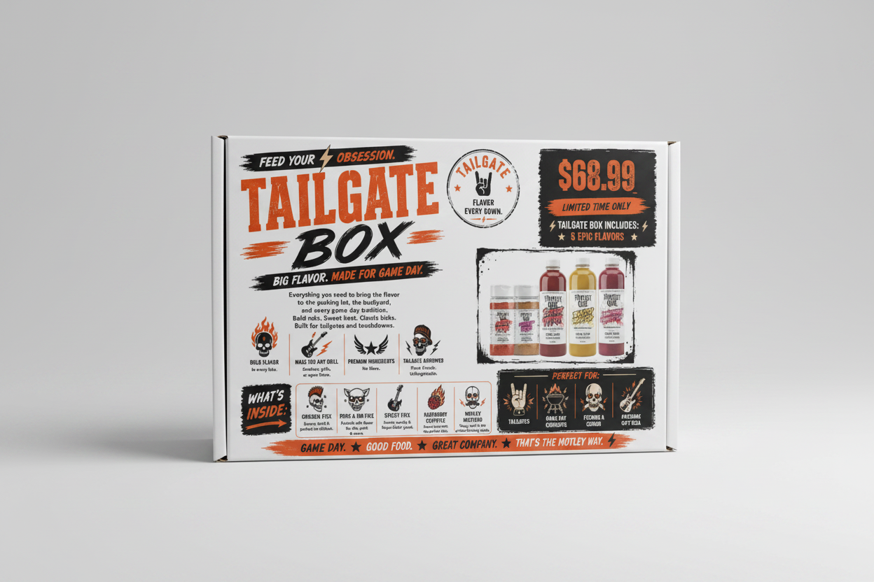 Tailgate Box White Box Mockup