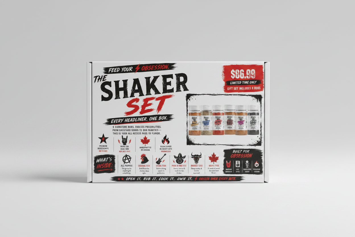 The Shaker Set White Box - All 6 Rubs Visible