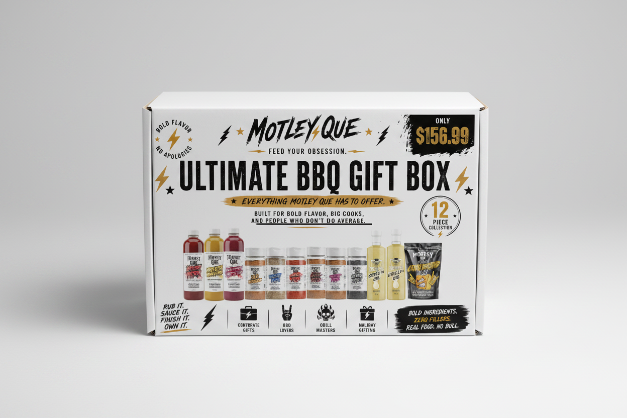 Ultimate BBQ Gift Box Large White Box Mockup